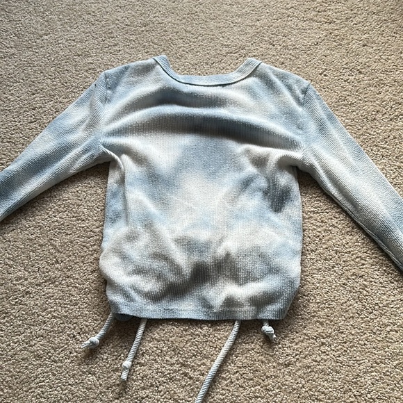 Teen blue tie die tied crop top - Picture 2 of 3